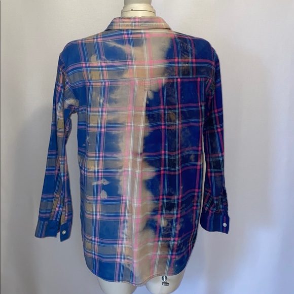 *CUSTOM DYED HALF/HALF BUTTON DOWN SHIRT - Picture 5 of 6